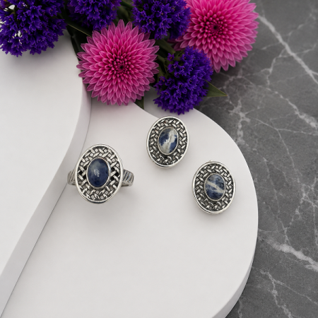 Серебряные серьги Соломка